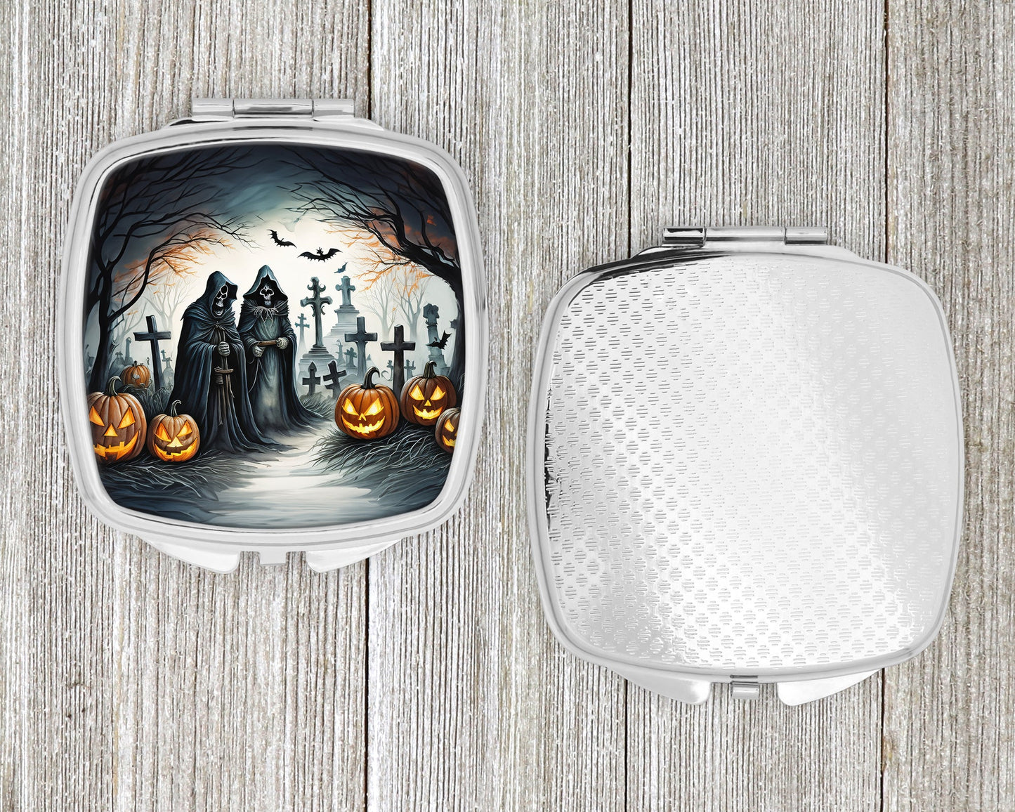 The Grim Reaper Spooky Halloween Compact Mirror