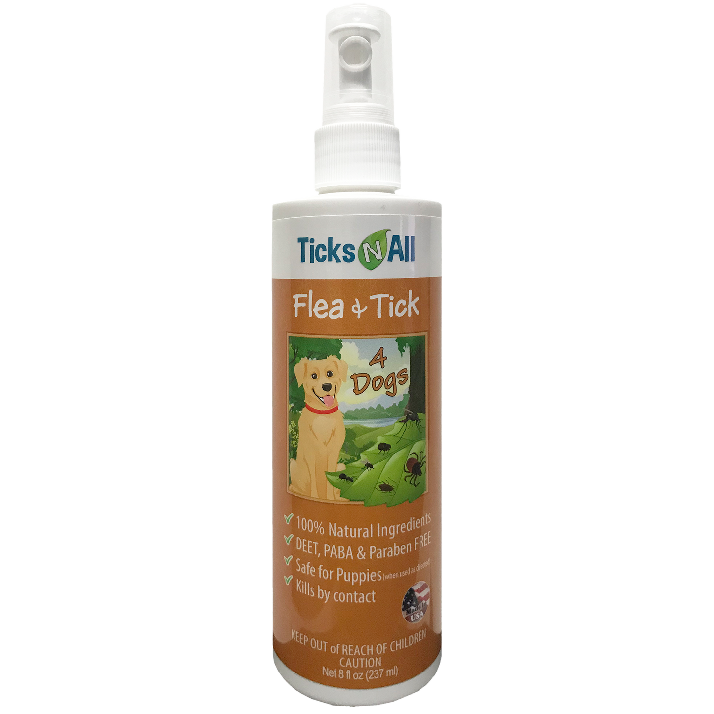 All Natural Flea & Tick 4 Dogs 8oz