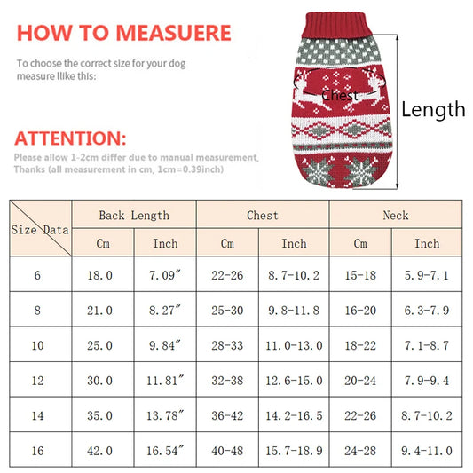 Christmas Cat Sweater Winter Warm Pet Costume for Cats