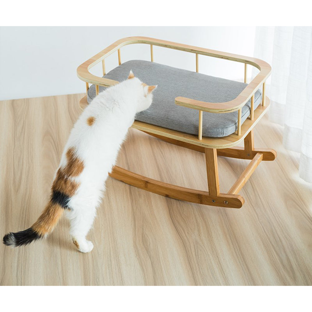 INSTACHEW Rockaby Pet Bed, Comfy and Portable Kitten Couch With Soft Cushion for Small, Medium Cats, Dogs, Long Lasting