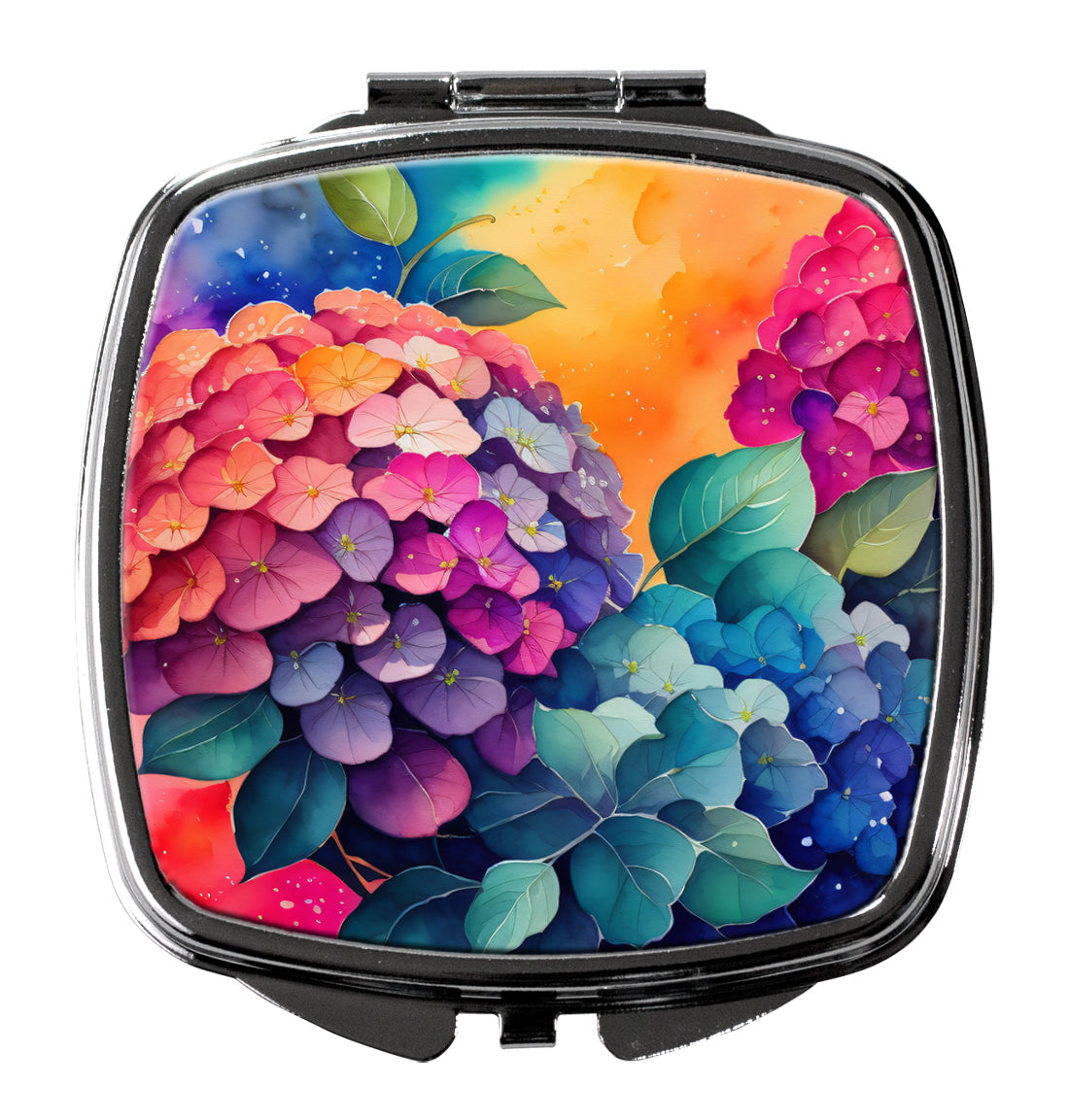 Colorful Hydrangeas Compact Mirror