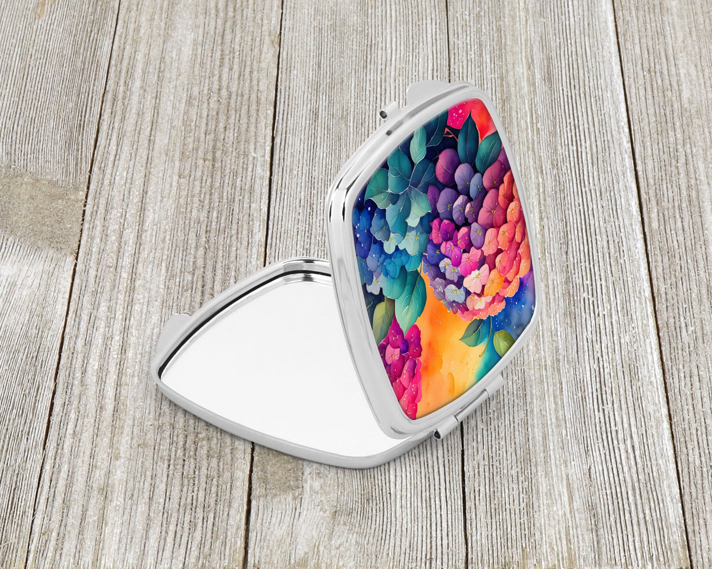Colorful Hydrangeas Compact Mirror