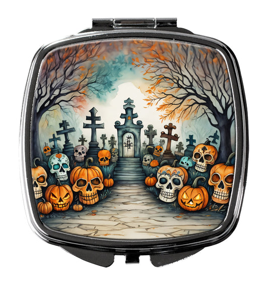Calaveras Sugar Skulls Spooky Halloween Compact Mirror