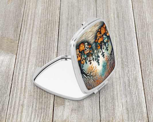 Calaveras Sugar Skulls Spooky Halloween Compact Mirror