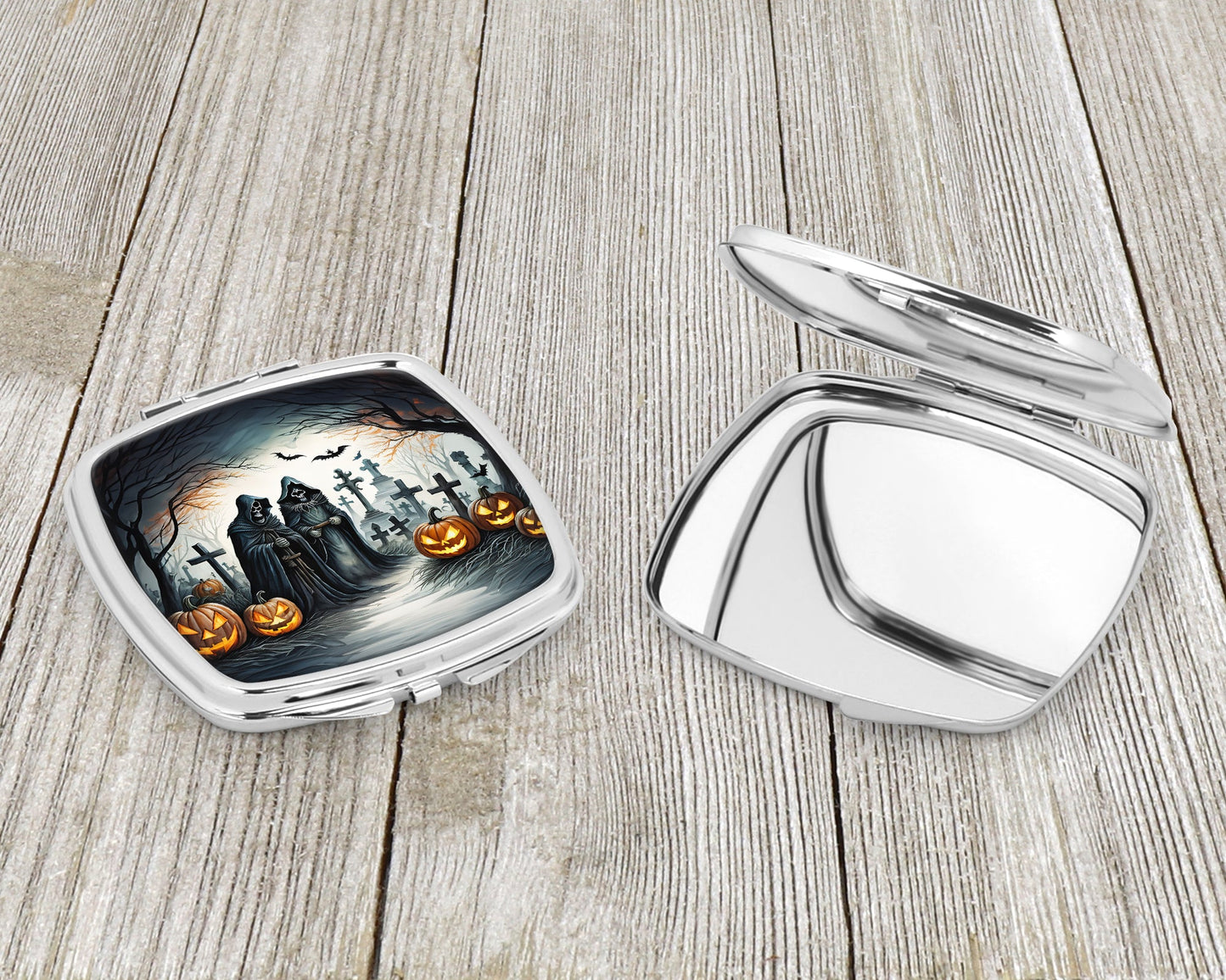 The Grim Reaper Spooky Halloween Compact Mirror