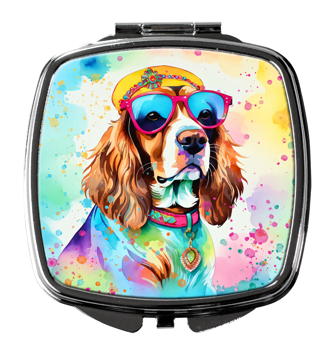Cavalier Spaniel Hippie Dawg Compact Mirror