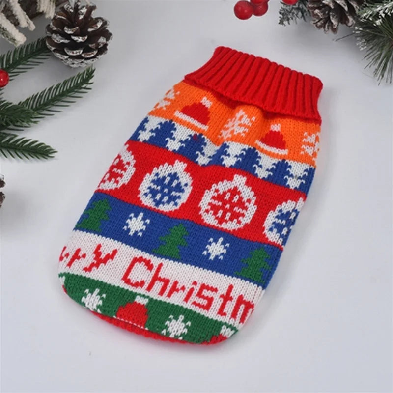 Christmas Cat Sweater Winter Warm Pet Costume for Cats
