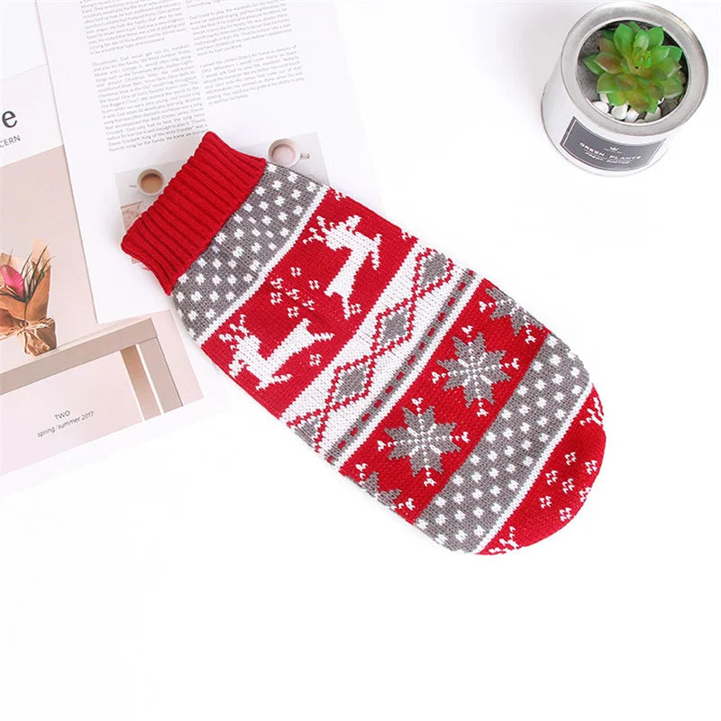 Christmas Cat Sweater Winter Warm Pet Costume for Cats