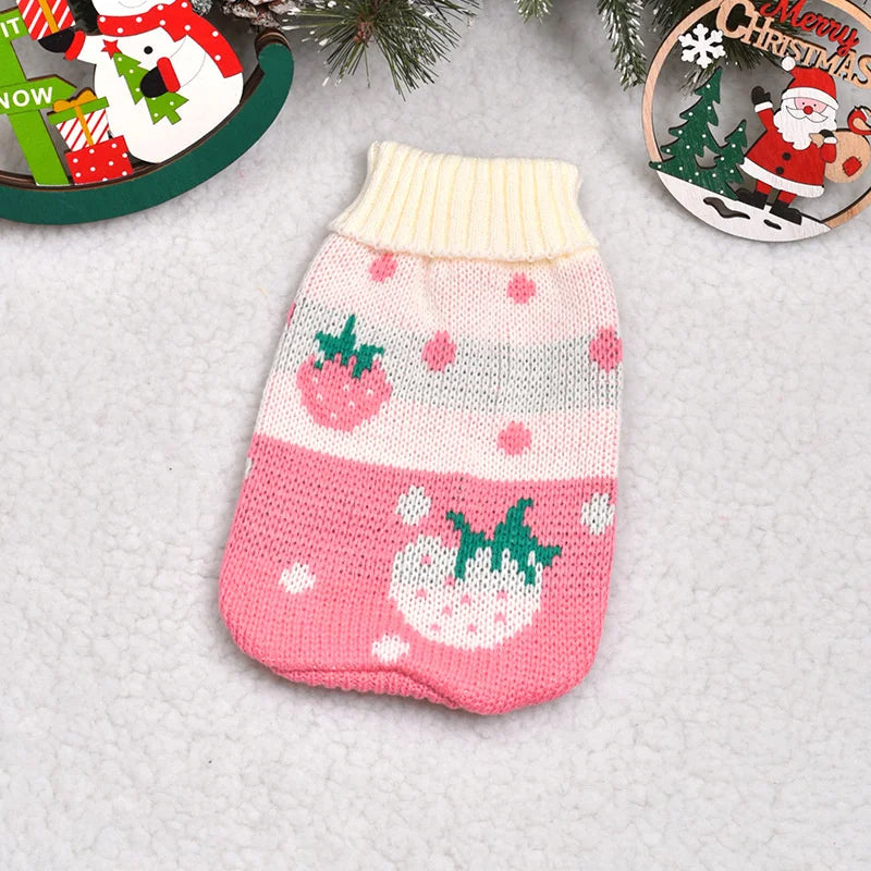Christmas Cat Sweater Winter Warm Pet Costume for Cats