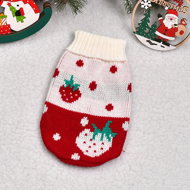 Christmas Cat Sweater Winter Warm Pet Costume for Cats